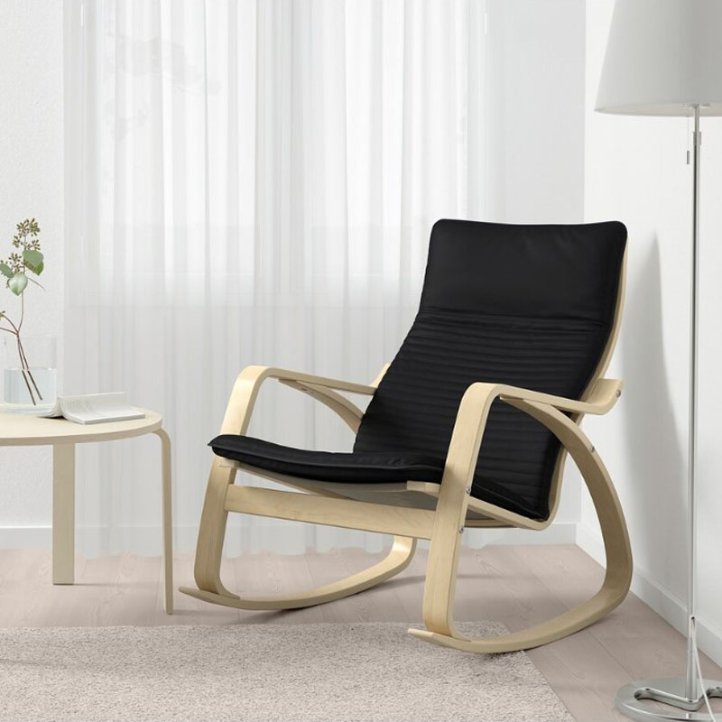 صندلی راکینگ ایکیا مدل IKEA POANG خط و خش دار